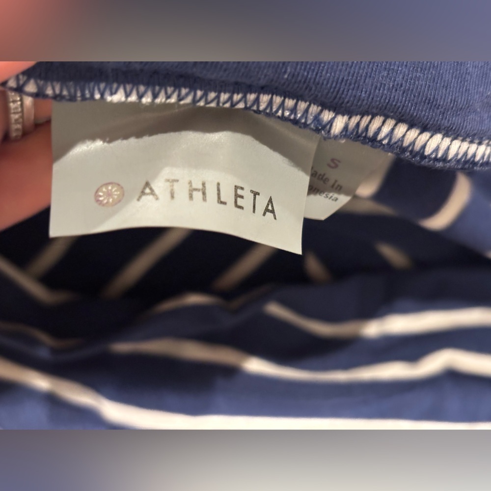 Athleta Navy and White Chevron Maxi Skirt - Picture 6 of 13